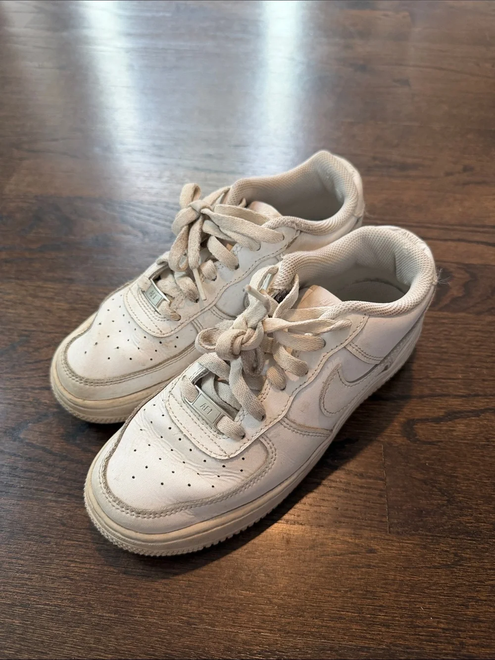 Nike Kids' White Air Force One Low-Top Sneakers Size 5